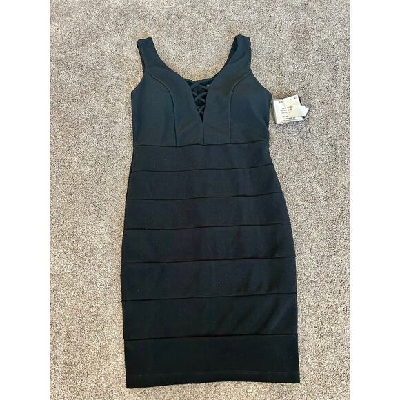 NEW Bodycon Little Black Dress size 1 - Picture 1 of 7